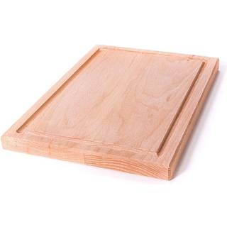 Skærebræt med rille, olieret bøg, 30x21,5x2 cm - AT-Line