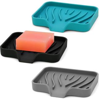 3-pakke premium retter til bar s?be let at reng?re bl?d silikone selvdr?ning s?be bakke/indehaver til brusebad badev?relse k?kken badekar holde s