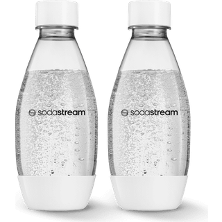 SodaStream 0,5 L Slanke opvaskemaskine-sikre flasker Dobbeltpakke - Hvid, Kompatibel med SodaStream sodamaskiner