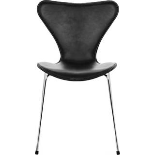 Fritz Hansen - Series 7 stol 3107 bøgefiner stålstel krom white - Spisebordsstole - Arne Jacobsen - Hvid - Metal/Træ