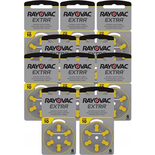 Rayovac Høreapparatbatterier Gul ZA10 - 6-pakning