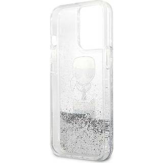Karl Lagerfeld Karl & Choupette Liquid Glitter (iPhone 13 Pro) - Sølv