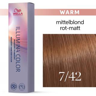 Wella Professionals Hårfarver Illumina Color Nr. 7/42 Mellemblond rød mat 60 ml (3.333,00 kr / 1 l) - 60 ml
