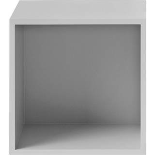 Muuto Stacked Hyldesystem Med Bagplade Medium Grå