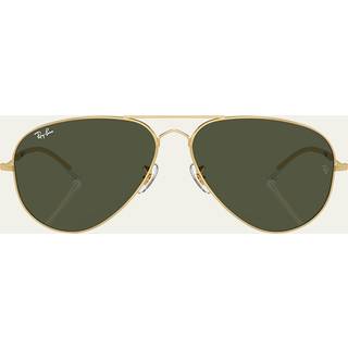Ray - Ban Unisex RB3825 OLD AVIATOR 001/31 Solbriller Metal Guld Grøn Pilot Normal
