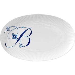 Royal Copenhagen Alfabet oval tallerken B 23 cm