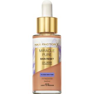 Max Factor Miracle Pure 2in1 Skin Reset Serum Foundation 60-80 Light to Medium