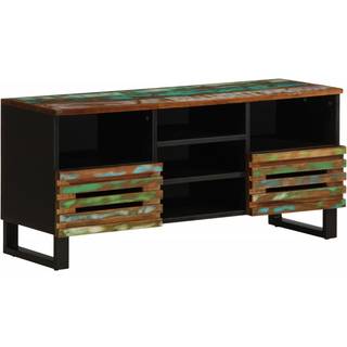 tv-bord 100x34x46 cm massivt akacietræ