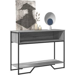 konsolbord 100x35x74,5 cm konstrueret træ grå sonoma-eg
