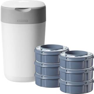 Tommee Tippee Sangenic Twist& Click Blespand Hvid + Refill (1 stk + 6 stk)