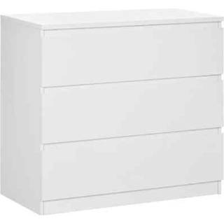 HOMCOM Chest of Drawers, 3-Drawer Storage Organiser Unit for Bedroom, Living Room, White Aosom UK