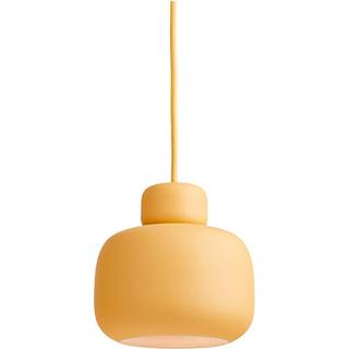 Woud Stone loftslampe small Sennepsgul