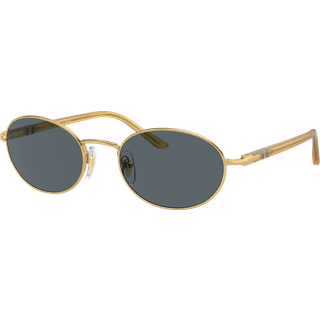 Persol Unisex PO1018S IDA 1129R5 Solbriller Metal Guld Blå Rund Normal