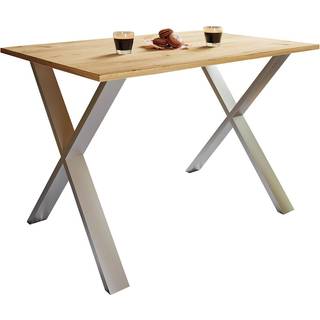 XonaX spisebord 140x50 eg dekor, sølvfarvet.