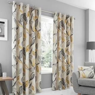Fusion Fusion Yellow Ensley Eyelet Curtains
