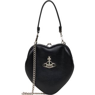 Vivienne Westwood Belle Re-Vegan Heart Frame Crossover taske sort
