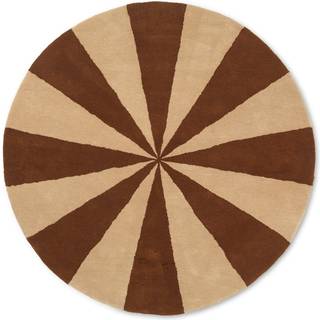 Arch Tufted Rug - Dark Brick/Off-White - Ø130 cm