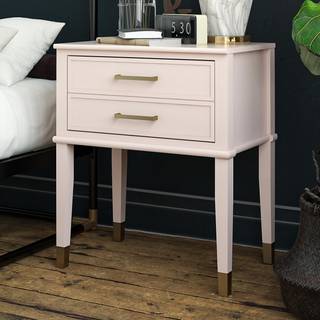 Endebord med 2 skuffer i MDF Pink