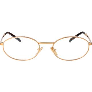 Prada Kvinde PR A57V 7OE1O1 Optiske stel Metal Brun Transparent Rund Normal