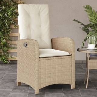 Havelænestole Med Hynder Polyrattan - 1 / Beige