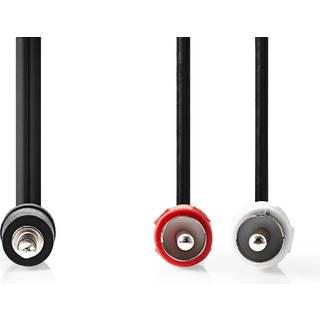Nedis Stereo Audio kabel | 3.5 mm Hanstik | 2x RCA Hanstik | Nikkelplateret | 5.00 m | Runde | Sort | Box