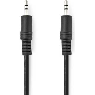 Nedis Stereo Audio kabel | 3.5 mm Hanstik | 3.5 mm Hanstik | Nikkelplateret | 1.50 m | Runde | Sort | Label