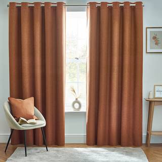 Furn furn. Brick Dawn 100% Blackout Thermal Eyelet Curtains
