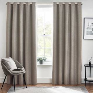 Furn furn. Grey Dawn 100% Blackout Thermal Eyelet Curtains