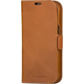 iPhone 15 dbramante1928 Lynge Ægte Læder Magnet Flip Cover - Tan