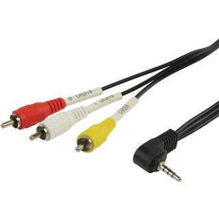 Composite videokabel 3.5 mm minijack 3 x RCA / phono 1,00 m