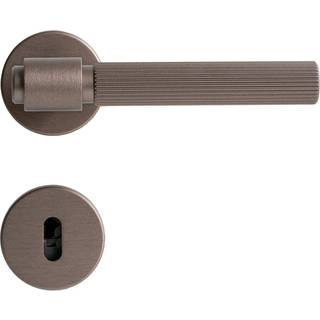 Beslag Design Helix Stripe 200 Dørhåndtag Med Nøglehul - Knopper & Beslag Aluminium Dark Bronze - 752014-41