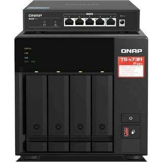 QNAP TS-473A-8G 4-Bay NAS/storage Tower Virtualiserings Server + QSW-1105-5T switch