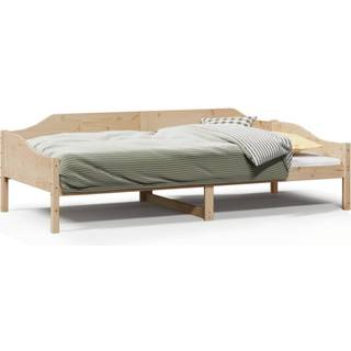 sengeramme uden madras 80x200 cm massivt fyrretræ