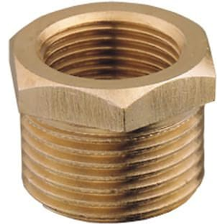 Reduceringsnippel Guidi Bushing, messing, 1/2" G (BSP) (indvendig) til 3/4" G (BSP) (udvendig)