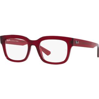 Ray - Ban Unisex RX7217 CHAD 8265 Optiske stel Injiceret Rød Transparent Firkantet Normal