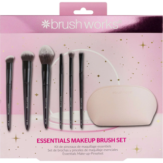 Brushworks Essentials Makeup Brush Set Complexion børstesæt med pose
