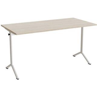 Bord Atlas 1130, 1400x700mm, eg højtrykslaminat, hvidt stel