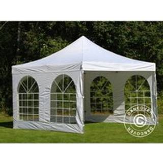 Foldetelt FleXtents Easy up pavillon PRO Vintage Style 4x4m Hvid, inkl. 4 sider