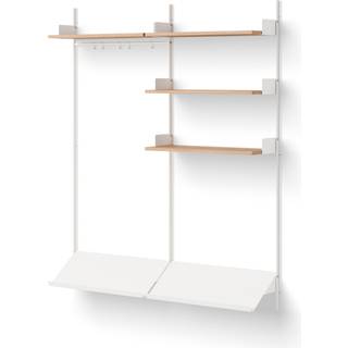 New Works Wardrobe Reol 3 Egetræ/Hvid