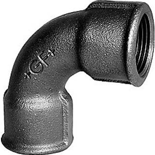 Bøjning Kort Sort 3/8" Muffe-Muffe