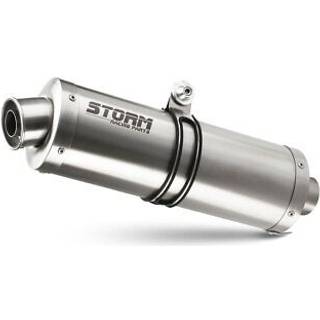 Storm Oval Lyddæmper i rustfrit stål