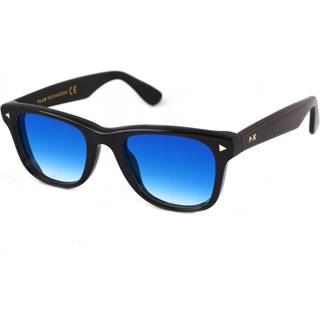 XLAB Unisex MADEIRA Solbriller Acetat Sort Lyseblå Firkantet Skygge