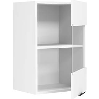 Fasola overskab køkken 40 cm 1 glaslåge hvid.