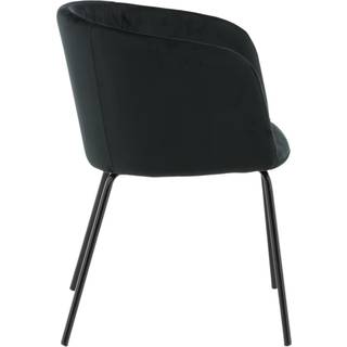Berit spisestuestol med armlæn, velour sort.