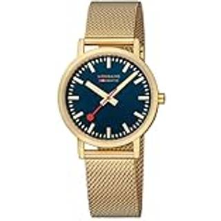 Mondaine Classic Deep Ocean Blue IP Gold Mesh Bracelet Blue Dial Unisex Watch A660.30314.40SBM