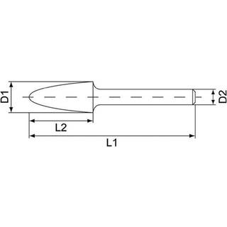 HM-fræsestift form F (RBF) 16 mm