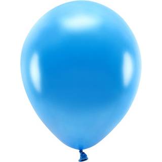 100 stk. Økologiske balloner metallic blå 12" – Biologisk nedbrydelig festdekoration