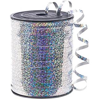 Partywoo s?lv b?nd 500 yard curling b?nd til h?ndv?rk iriserende krympet b?nd skinnende metallisk b?nd til gaveindpakning b?nd til balloner stren