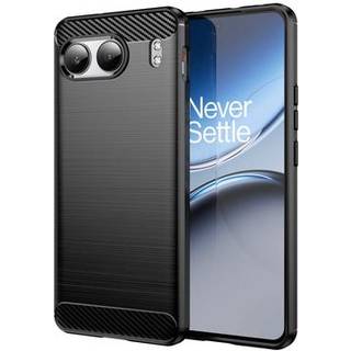 OnePlus Nord 4 Børstet TPU Cover - Karbonfiber - Sort