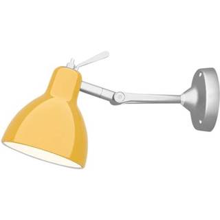 Luxy H0 Væg- og Loftlampe Alu/Blank Gul Skærm - Rotaliana